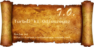Turbéki Odisszeusz névjegykártya